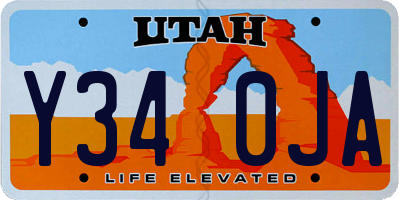 UT license plate Y340JA