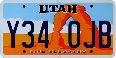 UT license plate Y340JB