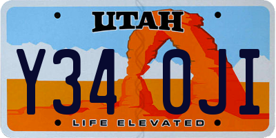 UT license plate Y340JI