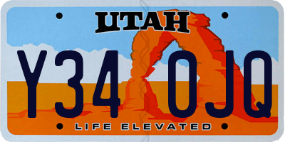 UT license plate Y340JQ