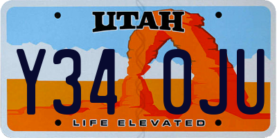 UT license plate Y340JU