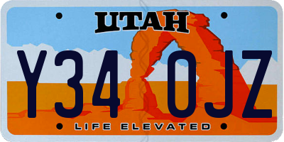 UT license plate Y340JZ