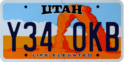 UT license plate Y340KB