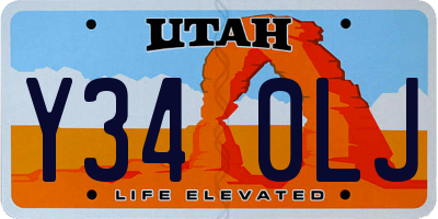 UT license plate Y340LJ