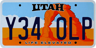 UT license plate Y340LP