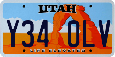 UT license plate Y340LV