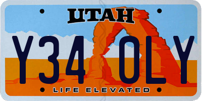 UT license plate Y340LY