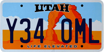 UT license plate Y340ML