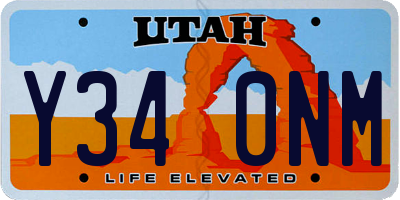 UT license plate Y340NM
