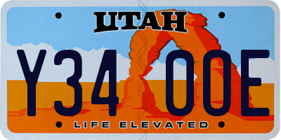 UT license plate Y340OE