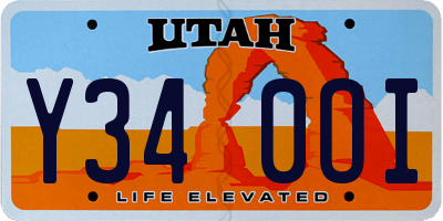 UT license plate Y340OI