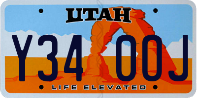 UT license plate Y340OJ