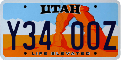 UT license plate Y340OZ
