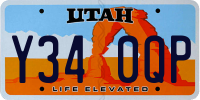UT license plate Y340QP