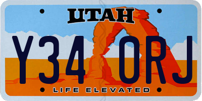 UT license plate Y340RJ