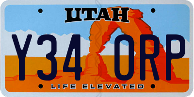 UT license plate Y340RP