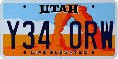 UT license plate Y340RW