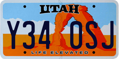 UT license plate Y340SJ
