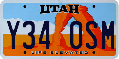 UT license plate Y340SM