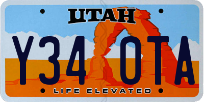 UT license plate Y340TA