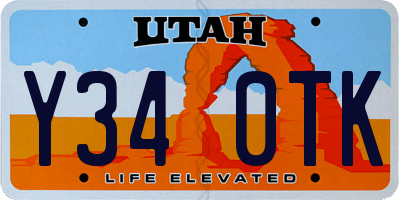 UT license plate Y340TK