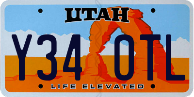 UT license plate Y340TL
