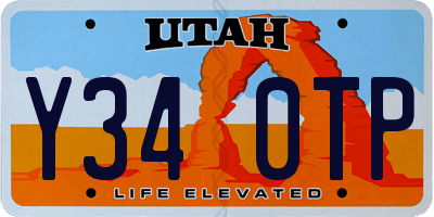 UT license plate Y340TP