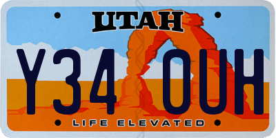 UT license plate Y340UH