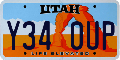 UT license plate Y340UP