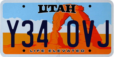 UT license plate Y340VJ