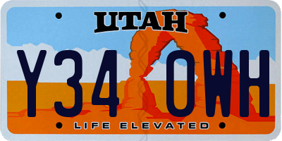 UT license plate Y340WH