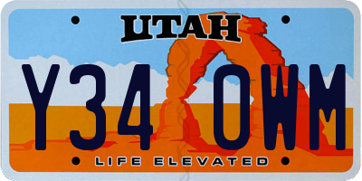 UT license plate Y340WM