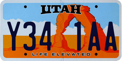UT license plate Y341AA