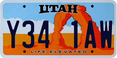 UT license plate Y341AW