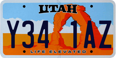 UT license plate Y341AZ