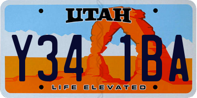 UT license plate Y341BA