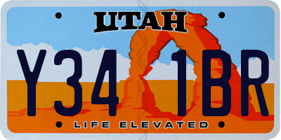 UT license plate Y341BR