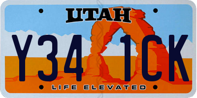 UT license plate Y341CK
