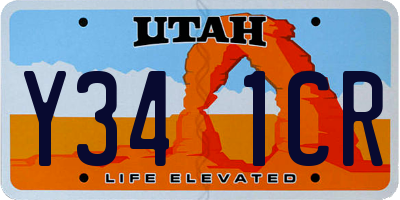 UT license plate Y341CR