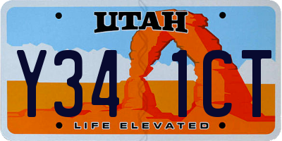 UT license plate Y341CT