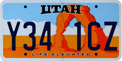 UT license plate Y341CZ
