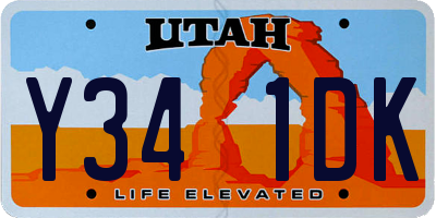 UT license plate Y341DK