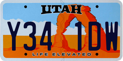 UT license plate Y341DW