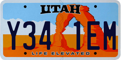 UT license plate Y341EM