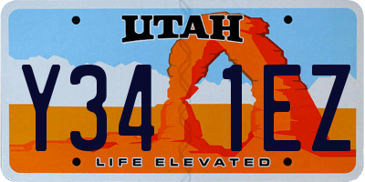 UT license plate Y341EZ