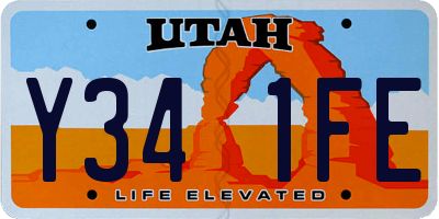 UT license plate Y341FE