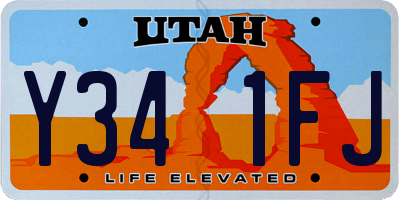 UT license plate Y341FJ