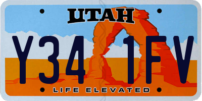 UT license plate Y341FV