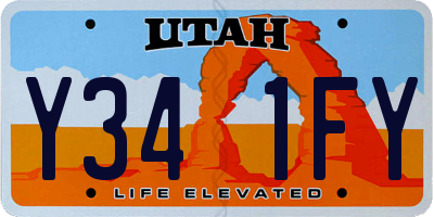 UT license plate Y341FY