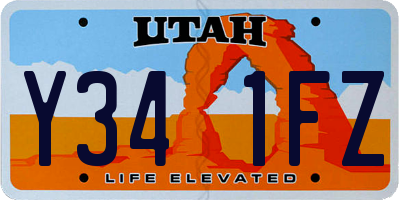UT license plate Y341FZ